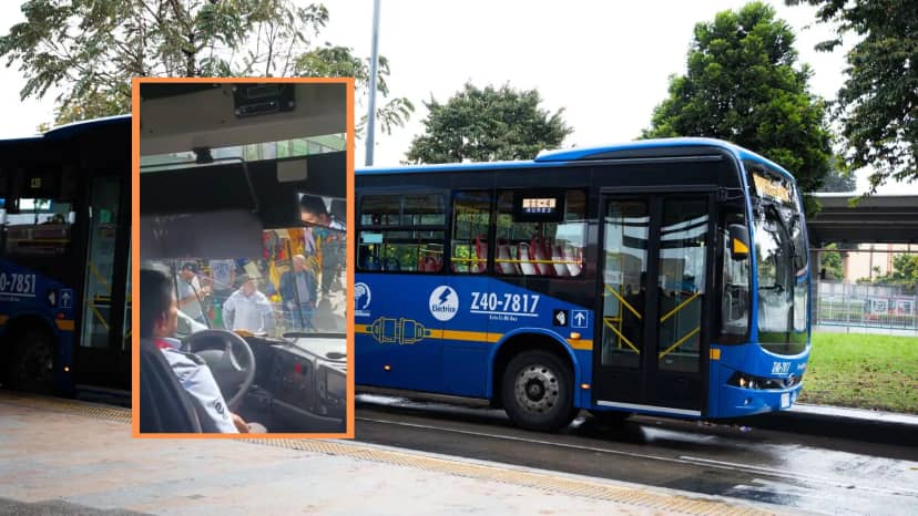 Video: roce entre un bus del Sitp y un carro mal parqueado en San Andresito de la 38 en Bogotá terminó en agresiones contra el bus