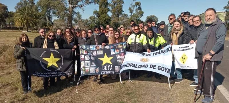 Curuzú Cuatiá: colocaron las primeras estrellas amarillas en la Ruta 119