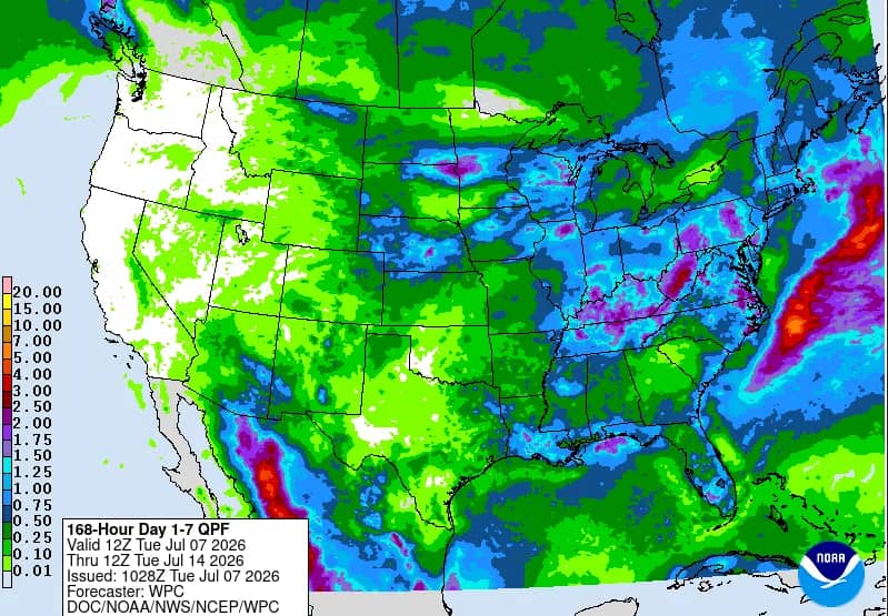 Apareció un pronóstico de lluvias en el Medio Oeste de EE.UU., pero la serie del “mercado climático” tiene aún varios capítulos más por develar