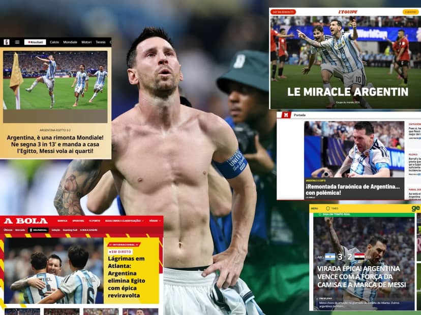 Así reaccionó el mundo a la épica de la Selección: "El milagro argentino" y "remontada polémica"