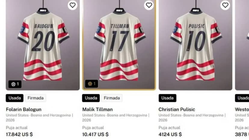 Se vende todo: pasto de un partido que no se jugó y la camiseta de Balogun - TyC Sports