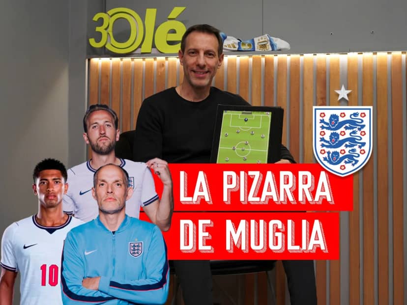 La pizarra de Vicente Muglia: así juega Inglaterra