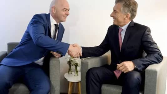 Mauricio Macri anunció que la Fundación FIFA donará un millón de dólares para Venezuela