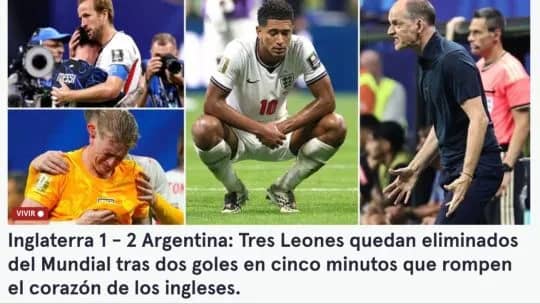 La reacción de la prensa británica ante el triunfo de la Selección de Argentina en las semifinales