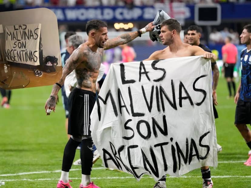 La sábana de un hotel que se hizo bandera de Malvinas: el trapo de los festejos de la Selección