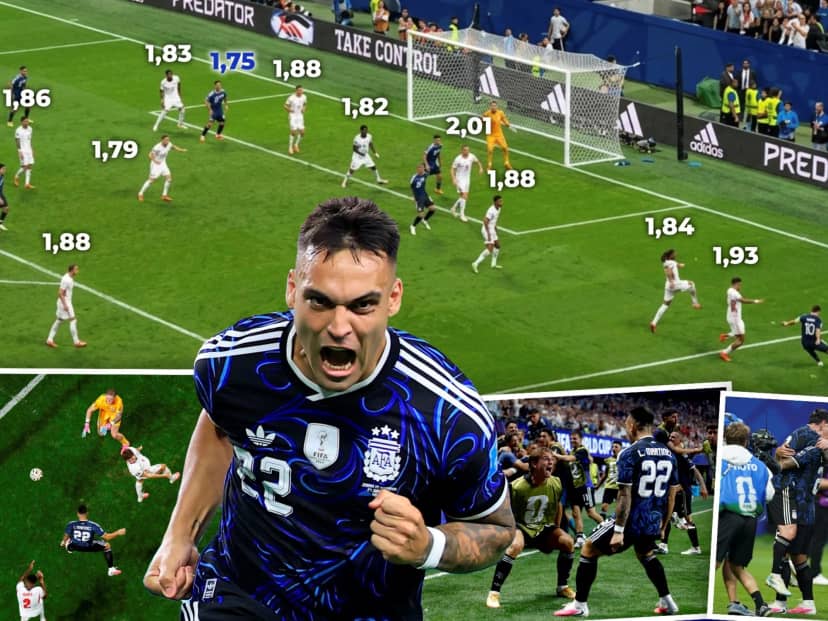 Héroe entre gigantes: la impactante diferencia de altura entre Lautaro y los jugadores ingleses en el gol del triunfo