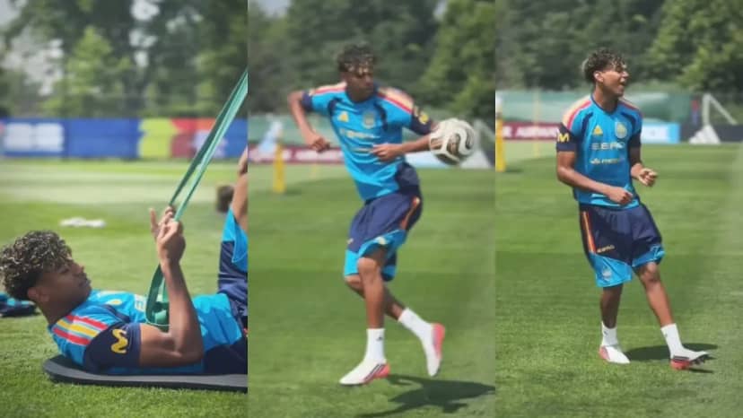 Atento, Argentina: Lamine Yamal se entrenó a la par del grupo - TyC Sports