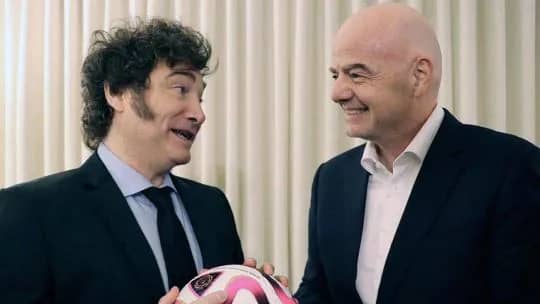 La charla entre Milei e Infantino, la bronca con Villarruel y la propuesta para la Selección
