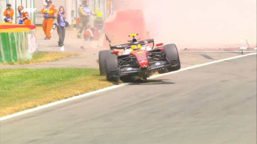 El durísimo golpe de Hamilton en el GP de Bélgica que encendió las alarmas en Ferrari: &iquest;llega a la qualy? - TyC Sports