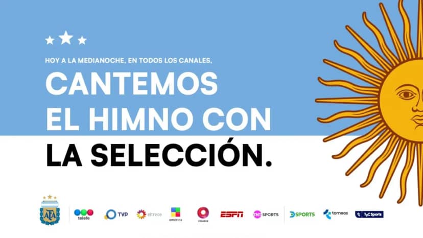 “Cantemos el Himno con la Selección”: una acción televisiva para acompañar a la Selección Argentina en el día de la final de la Copa del Mundo - TyC Sports