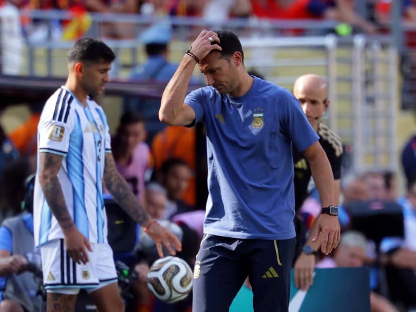Scaloni, luego de caer con España: "Demostramos que somos grandes en la derrota"
