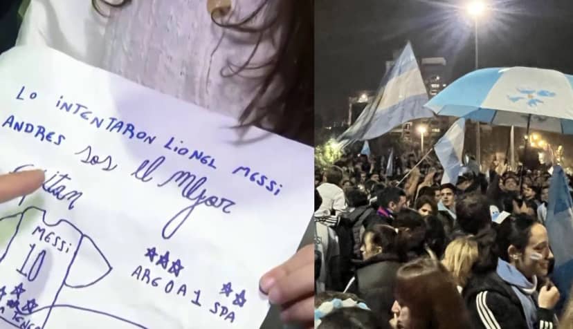 Los hinchas argentinos salieron a copar las calles del país para apoyar a la Selección
