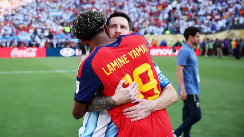 El gesto de Lamine Yamal para Lionel Messi y cómo le respondió el ídolo argentino - TyC Sports