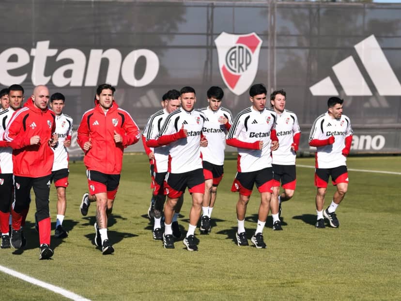 El ausente con justificación de River en el primer entrenamiento de la semana