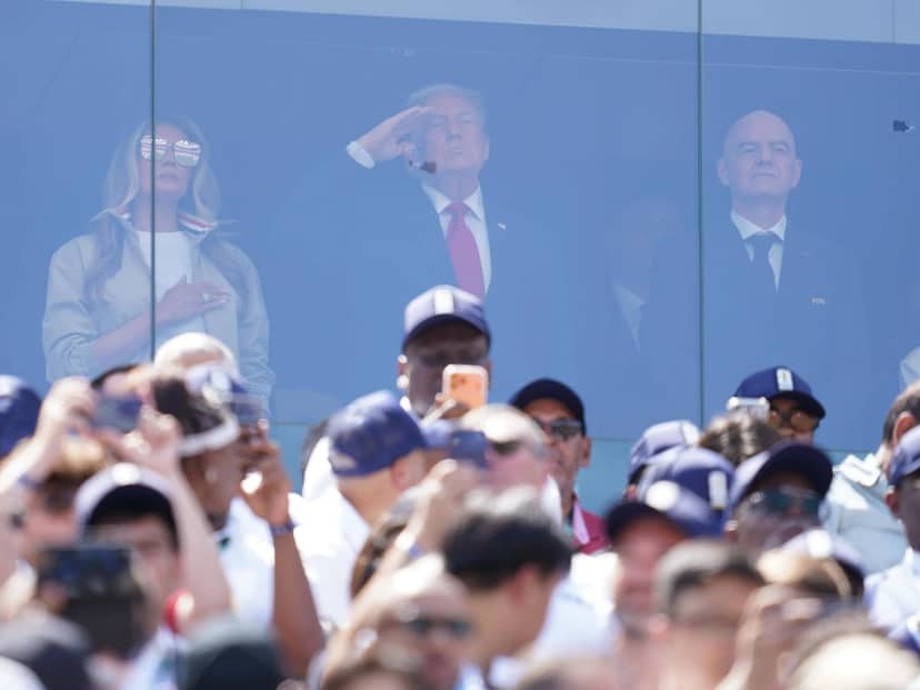 Video: el francotirador que estuvo en el techo del MetLife Stadium para proteger a Trump en la final del Mundial