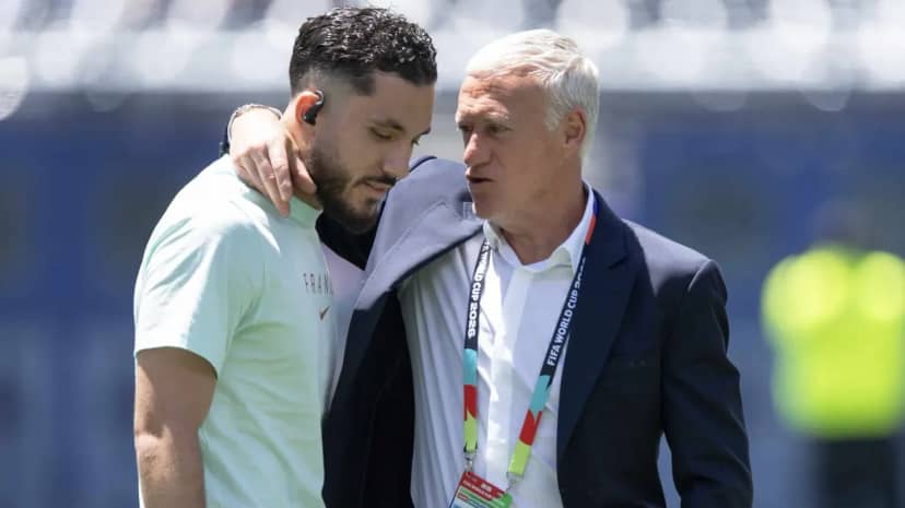Revelan los motivos del tenso cruce de Cherki con Deschamps contra Inglaterra  - TyC Sports