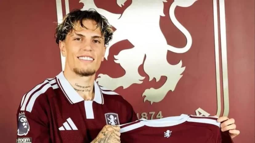 El guiño de Garnacho a Argentina durante su presentación como nuevo refuerzo de Aston Villa - TyC Sports
