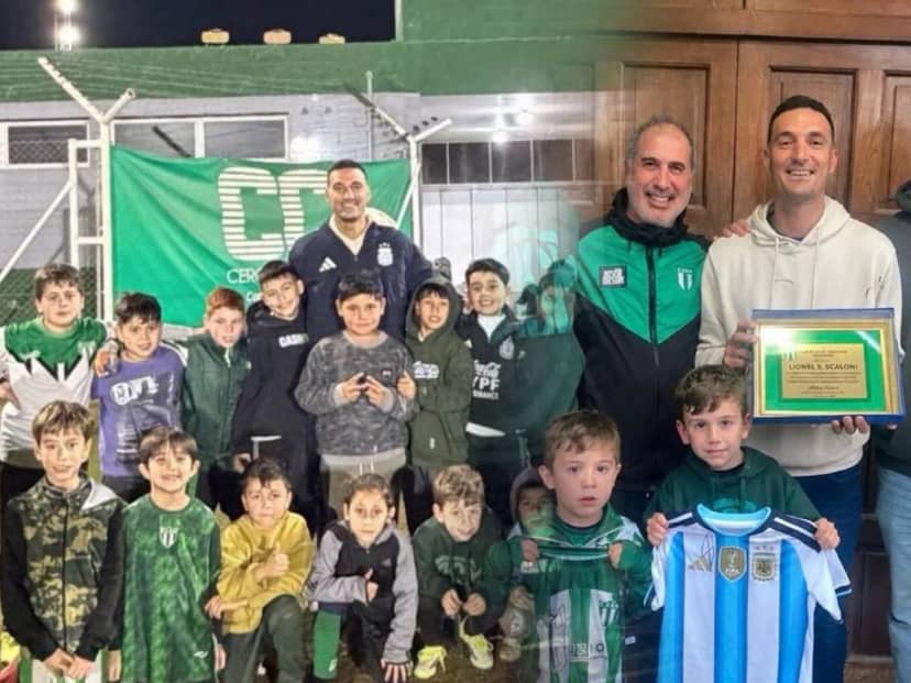 El reconocimiento especial del club de Pujato a Lionel Scaloni: "La humildad y el orgullo por sus raíces"