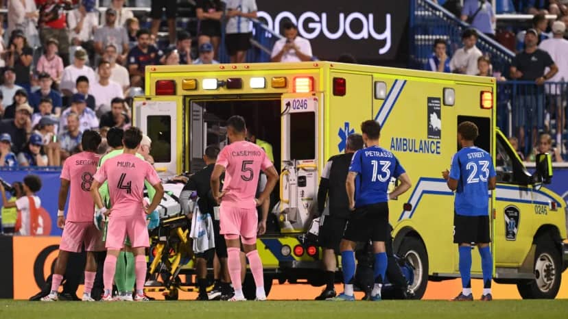 Germán Berterame fue retirado en ambulancia después de un fuerte golpe en Inter Miami vs Montreal - TyC Sports