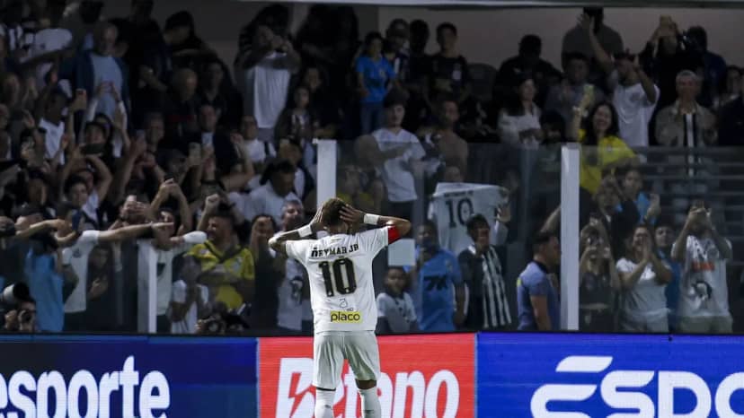 Neymar volvió al Santos tras el Mundial con doblete y polémico festejo - TyC Sports