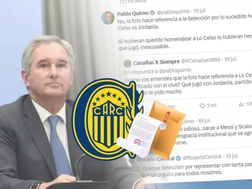 Rosario Central arremetió e intimó al canciller Quirno: "Deshonra el cargo que ocupa..."