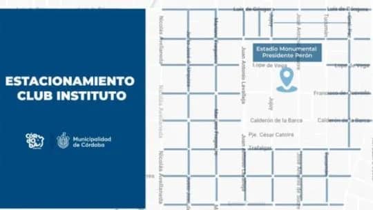 Instituto-Platense: se implementa el Sistema de Estacionamiento Medido en Alta Córdoba