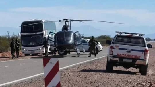 Se estrelló un helicóptero que iba a combatir un incendio forestal entre San Juan y La Rioja