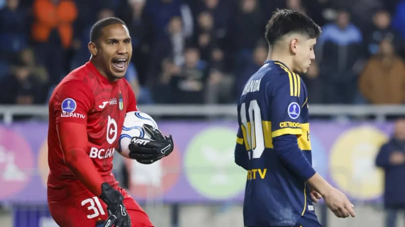 El penal picado de Aranda para Boca, la explosiva reacción del arquero de O’Higgins y el mensaje de Paredes - TyC Sports