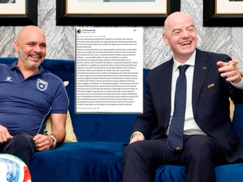 Jordania acusó a Gianni Infantino de “chantaje” y no apoyará su reelección en la FIFA