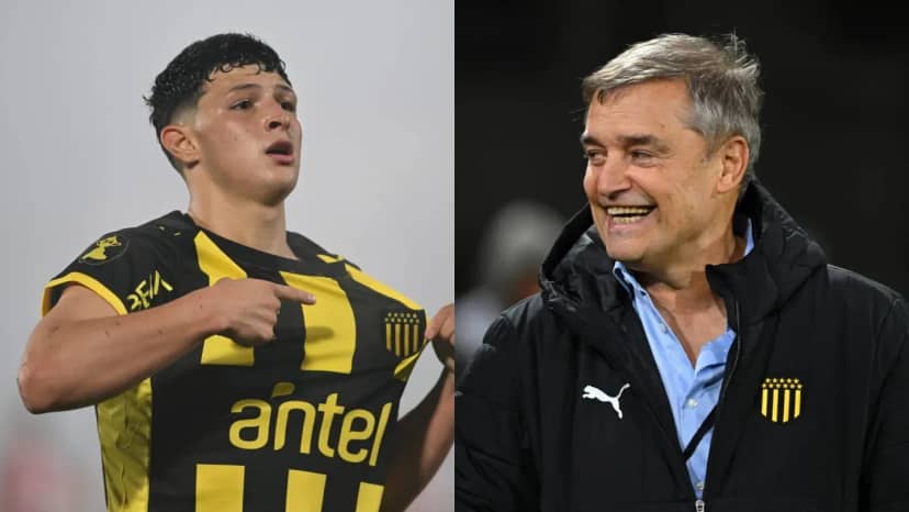 Aguirre llenó de elogios a la joya de River que la rompe en Peñarol: "Jodíamos con que nos habían dado a Messi" - TyC Sports