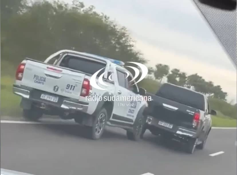 Cinematográfica persecución de la Policía del Chaco para recuperar una camioneta robada