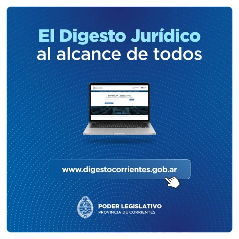 El Poder Legislativo presentó el sitio web del  Digesto Jurídico de Corrientes