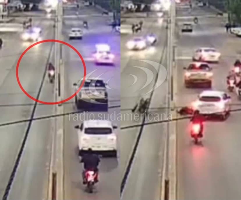 Video: así fue el momento en el que murió un motociclista en Chaco