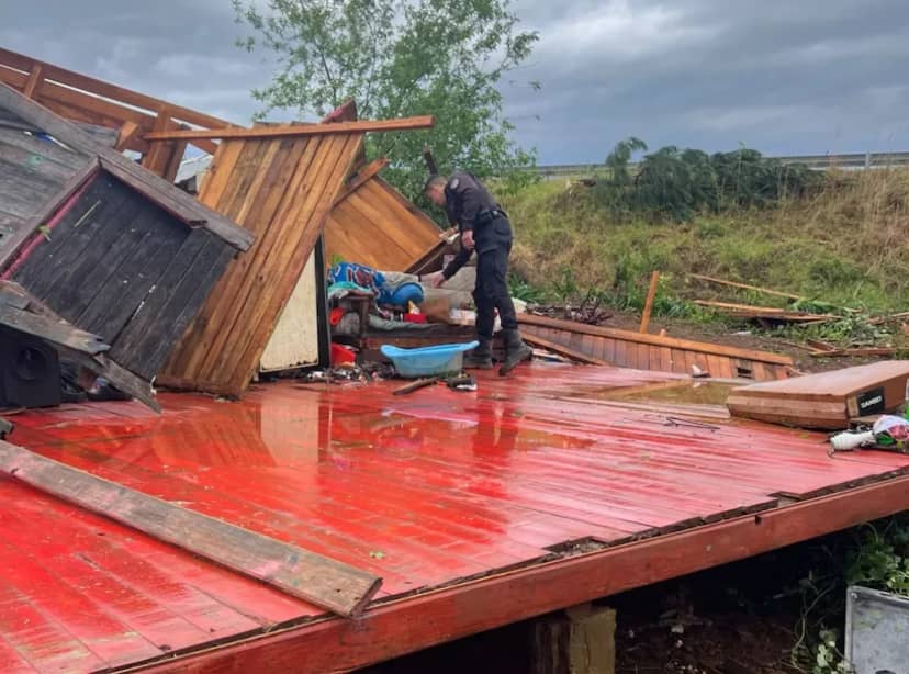 Fuerte temporal en Misiones: un muerto y casas destruidas