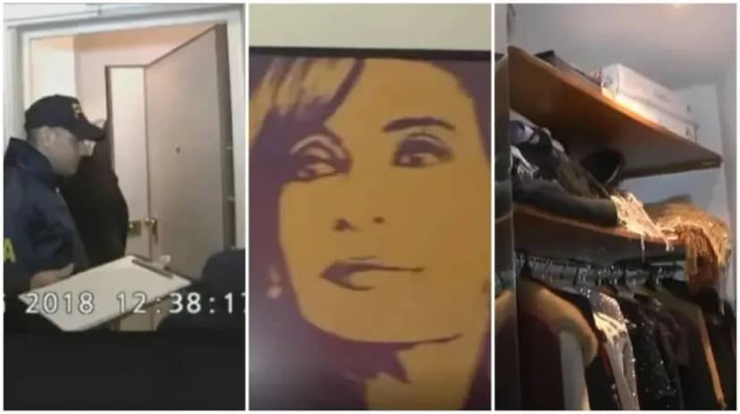 Mostraron videos del allanamiento al departamento de Cristina Kirchner