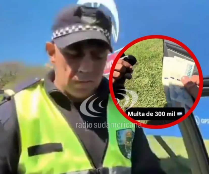 Apartaron al policía denunciado por cobrar una multa a turista brasileño