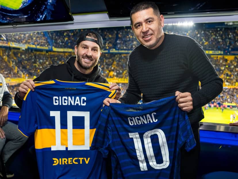 André-Pierre Gignac: un hincha de gala en la Bombonera