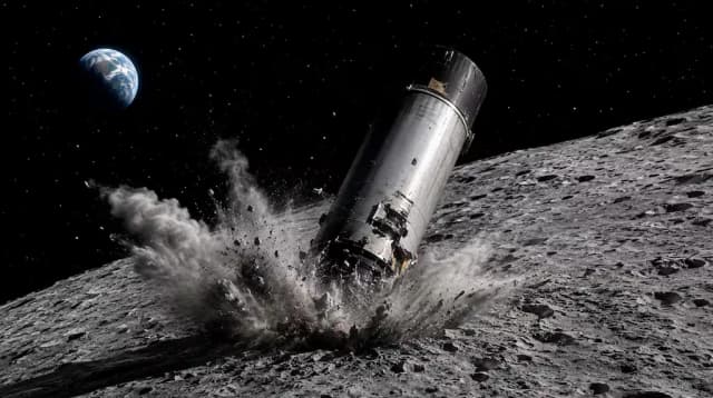 Un cohete de Elon Musk chocará contra la Luna y dejará un cráter de 17 metros de diámetro