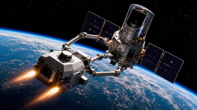 La NASA lanzó una misión robótica para salvar un telescopio en órbita que pierde altura