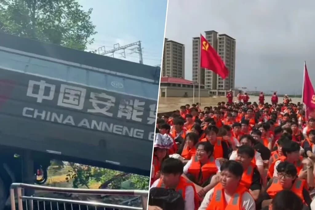 Las inundaciones en China han revelado una gigantesca "criatura" marina: evacúa barrios enteros cuando las carreteras desaparecen