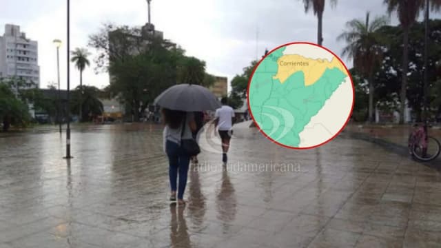 Alerta amarilla por tormentas en Corrientes para este sábado