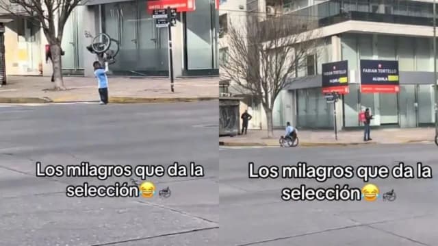 El milagroso festejo de un hincha en silla de ruedas tras el triunfo de Argentina