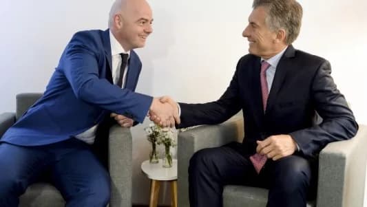 Mauricio Macri anunció que la Fundación FIFA donará un millón de dólares para Venezuela
