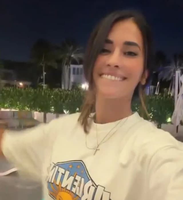 El video del festejo de Antonela Roccuzzo tras la victoria ante Inglaterra