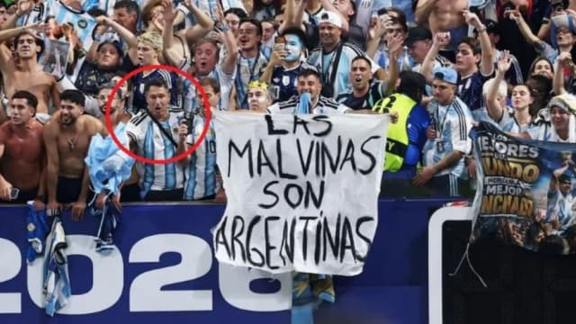 Empresario correntino explicó cómo se dio el festejo con la bandera de Malvinas