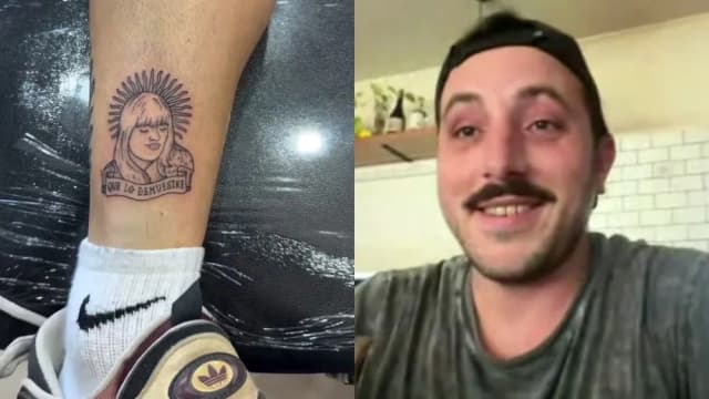 Prometió tatuarse a More Rial si Argentina le ganaba a Inglaterra y cumplió