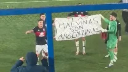 Como la Selección Argentina, Tigre mostró una bandera por Malvinas - TyC Sports