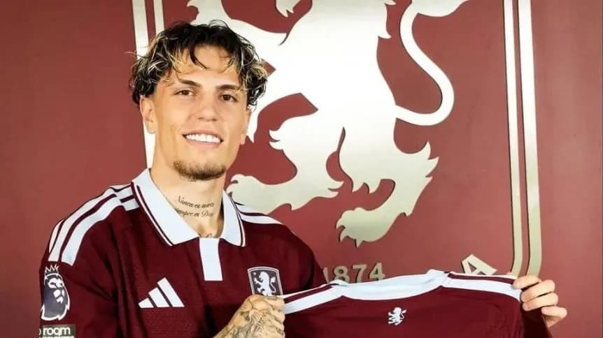 El guiño de Garnacho a Argentina durante su presentación como nuevo refuerzo de Aston Villa - TyC Sports