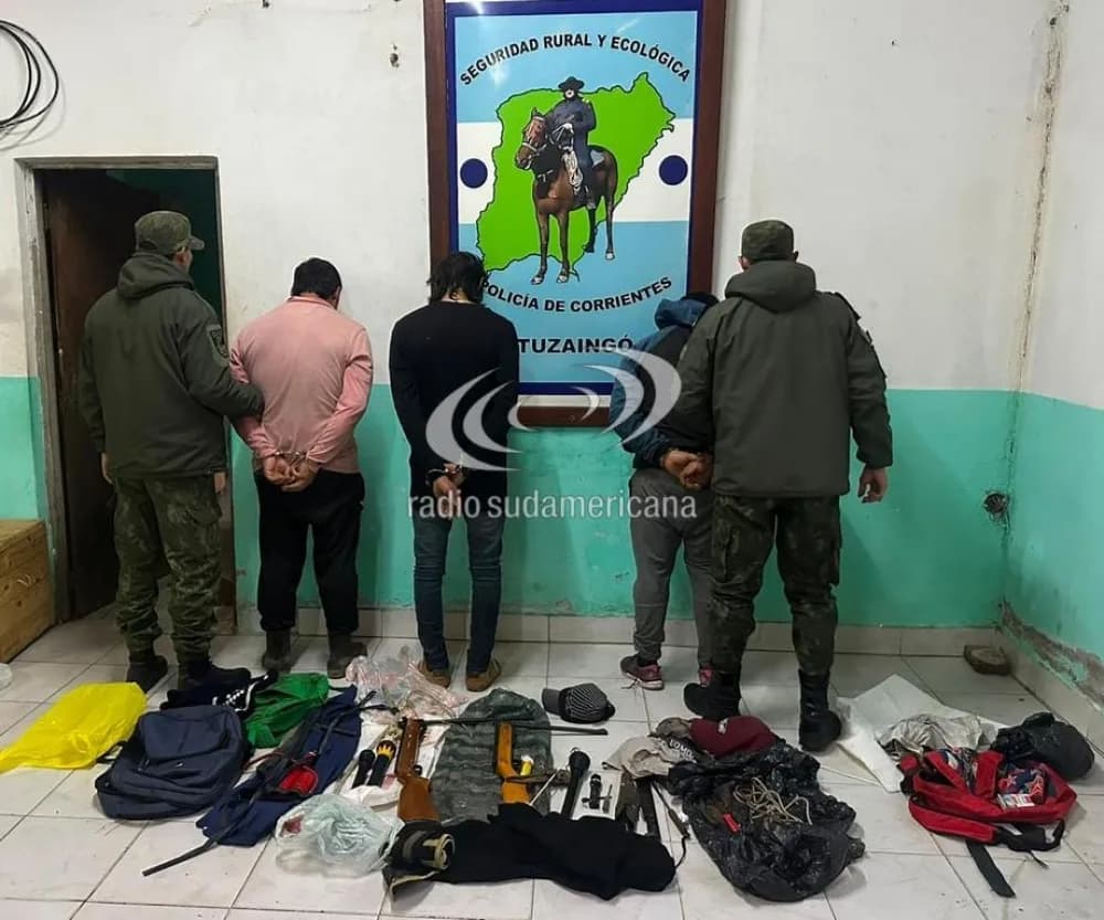 Demoraron a tres presuntos cazadores y secuestraron armas modificadas