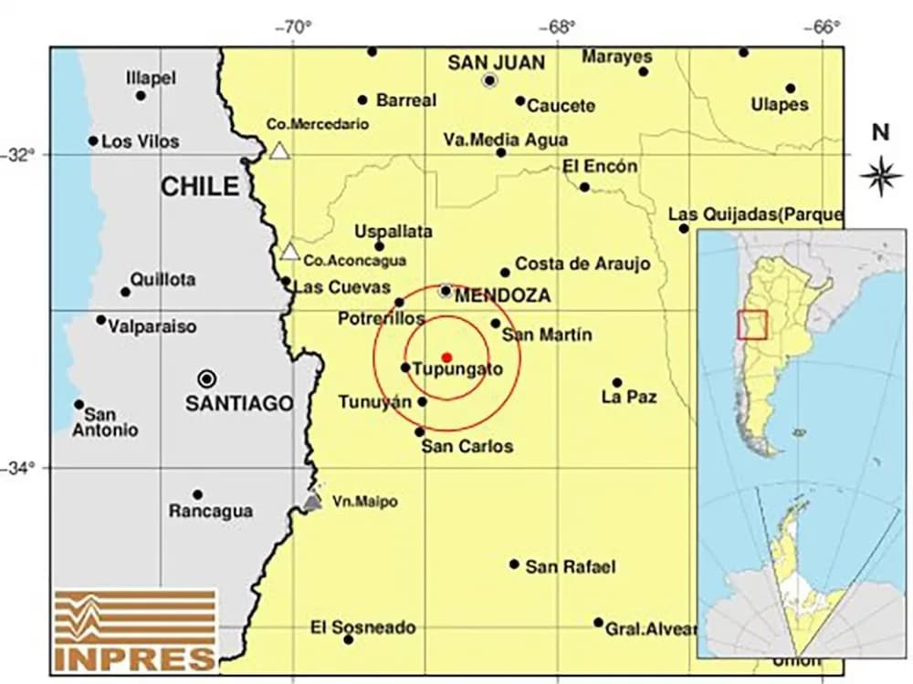 Dos sismos sacudieron a la provincia de Mendoza en menos de cinco horas
